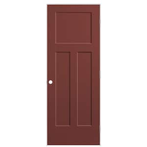 30 in. x 80 in. 3-Panel Winslow Left-Hand Hollow Core Red Bluff Molded Composite Single Prehung Interior Door