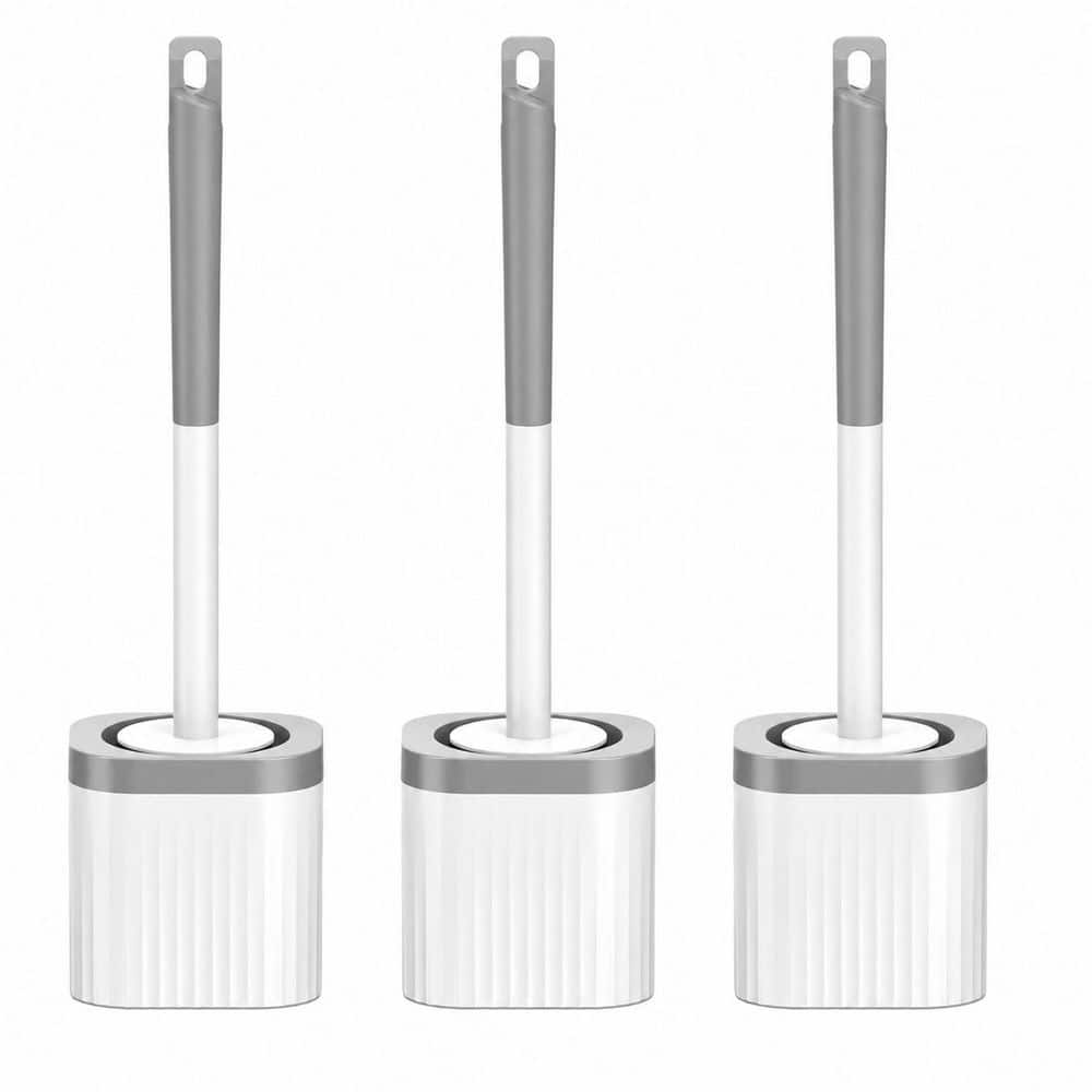 Toilet Brush and Holder 3 Pack with High-Density Bristles, Drip-Proof Base, Hidden Cover, Bathroom Cleaning price history on PriceWatchPro