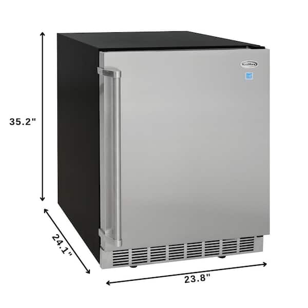 Koolmore 24 in. 5.5 cu. ft. Outdoor Refrigerator with Auto Defrost, Blue LED Lighting , IPX4 Rating in Stainless Steel and Black KM-OKS-OF-58SS - The Home Depot Koolmore 24 in. 5.5 cu. ft. Outdoor Refrigerator with Auto Defrost, Blue LED Lighting , IPX4 Rating in Stainless Steel and Black KM-OKS-OF-58SS - The Home Depot