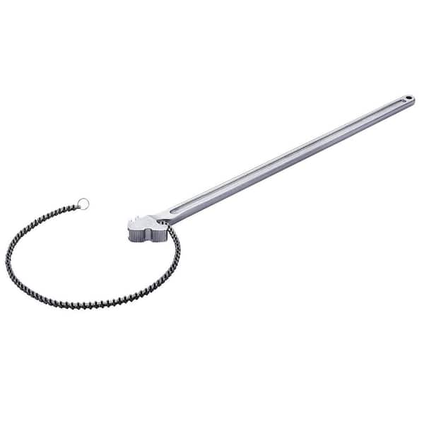 Chain Wrench, 13.4 in. Diameter Capacity, 48 in. Chain Pipe Wrench, CRV Reversible Pipe Fitting Tool Wrench