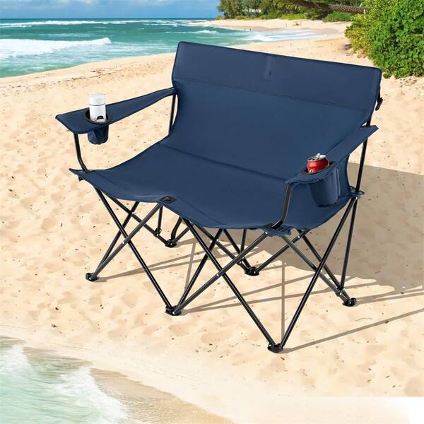 HONEY JOY Oversized Double Camping Chair 2-Person Outdoor Heavy