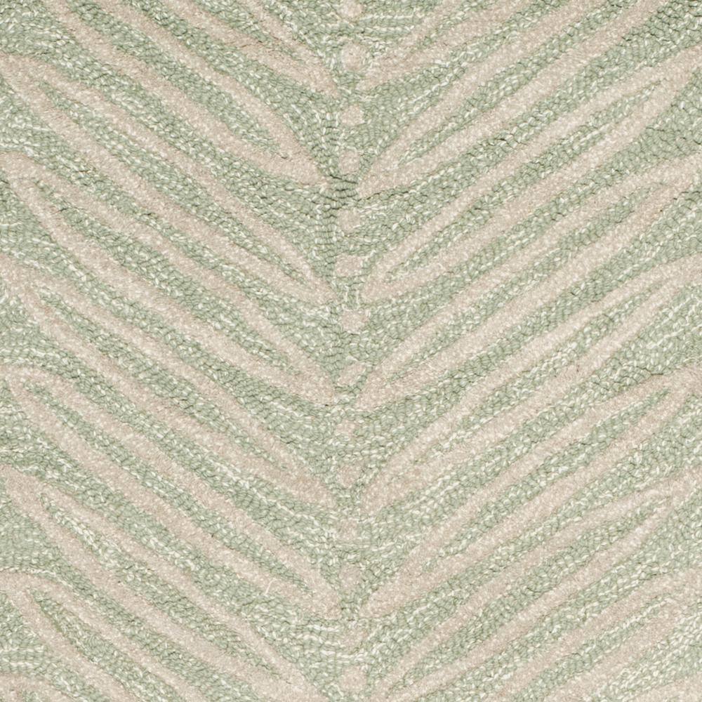 Milk Pail Green 4' x 6' Handmade Tufted Floral Wool Viscose Rug