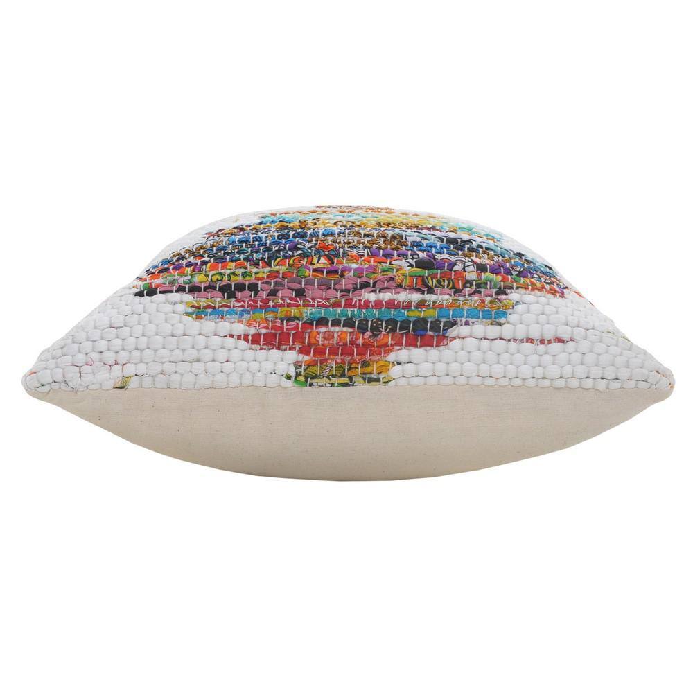 Nomad 20" Square Multicolor Cotton Geometric Throw Pillow