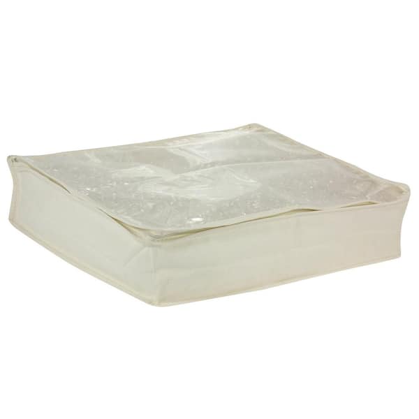 HOUSEHOLD ESSENTIALS Medium Cream Lightweight Canvas Vacuum Storage Bag (2-Pack)