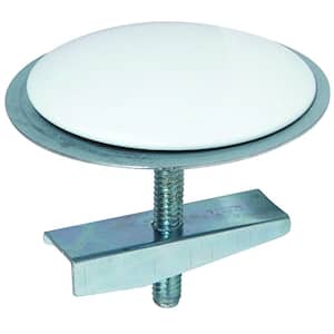 2 in. Diameter Sink Hole Cover with Bolt and Wing Nut in White