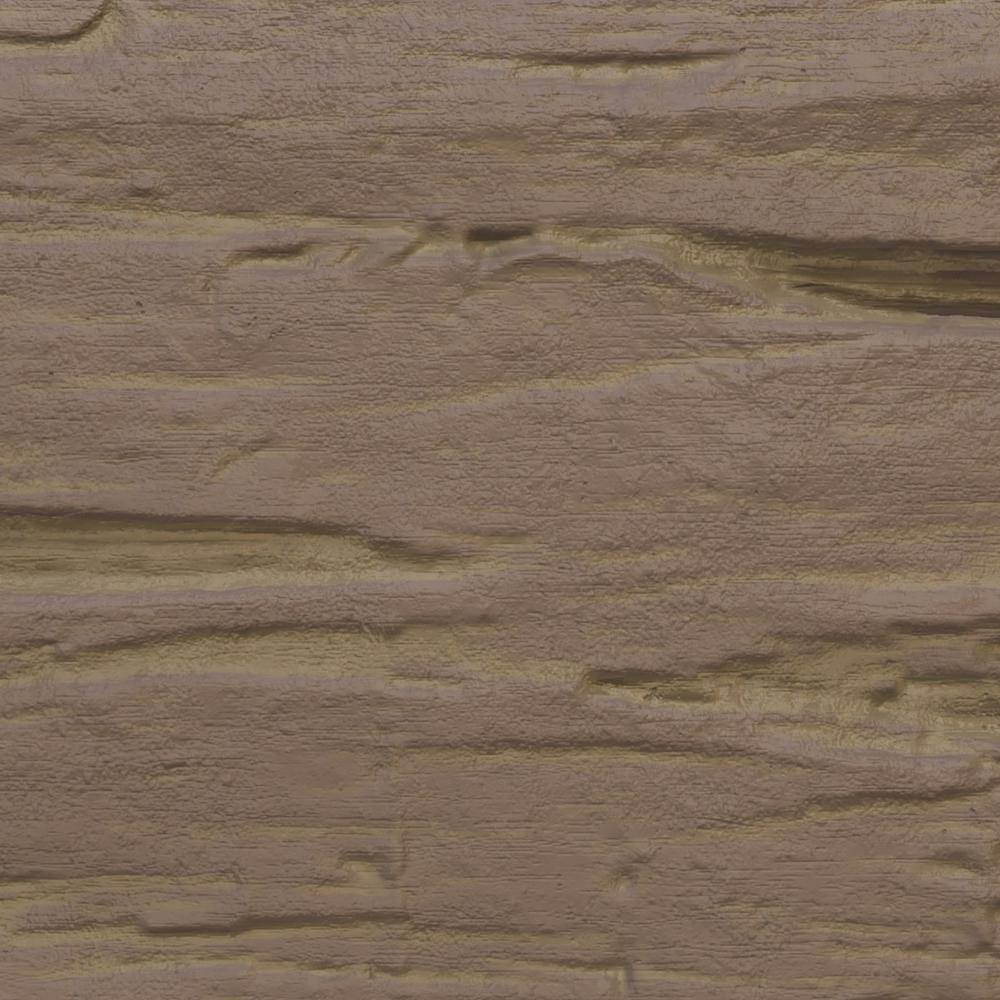 Rustic Taupe Hand Hewn Faux Wood L-Beam, 8ft