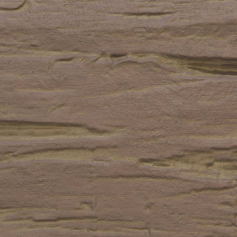 Rustic Taupe Hand Hewn Faux Wood Ceiling Beam, 12' L