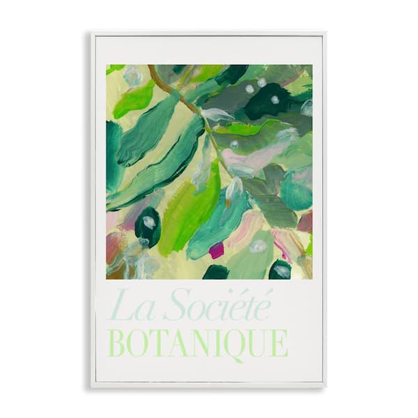 Stupell Industries Abstract French Botanicals by Cartissi White Framed Nature Giclee Art Print 30 in. x 20 in.