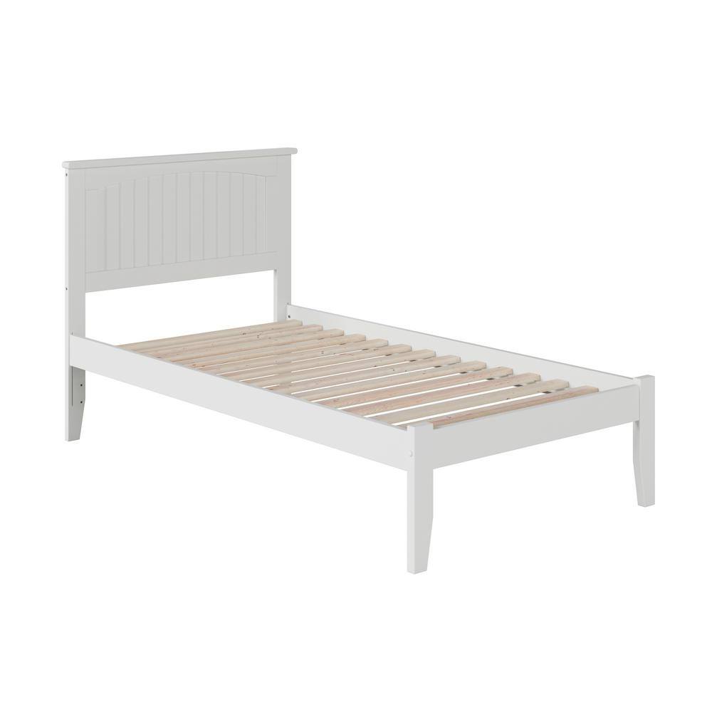 Nantucket Twin Light Wood Frame Bed with Drawer and Slats