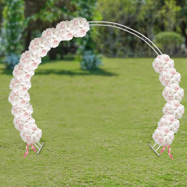 YIYIBYUS 86.7 in. x 47.28 in. White Metal Wedding Arch Backdrop Stand Frame  Arbor (Set of 3) YLJHKT8IWDZJ8 - The Home Depot