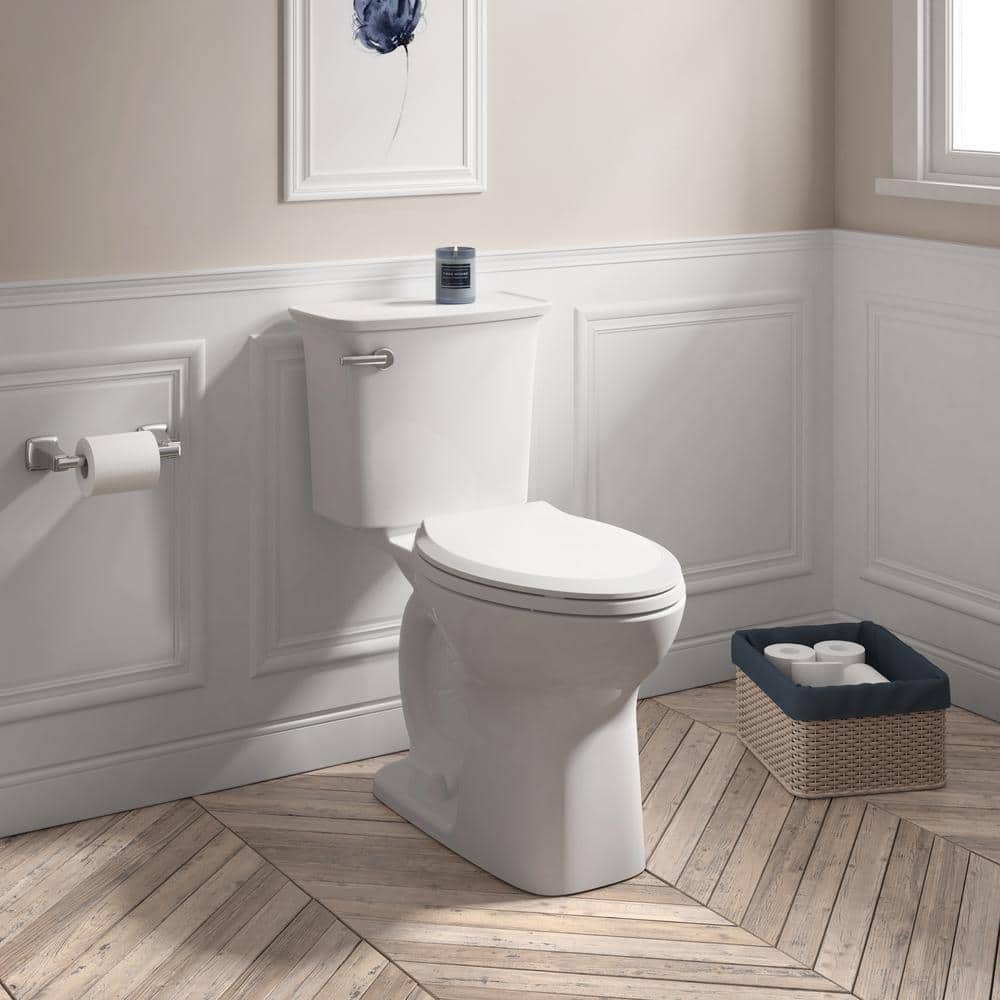 White Slow-Close Elongated Toilet Seat with Lid