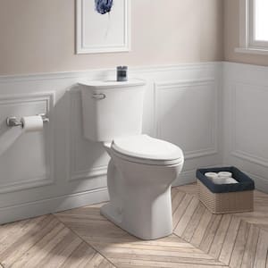 Cadet Ovation Height 2-Piece 1.28 GPF High Efficiency Single Flush Elongated Toilet in White