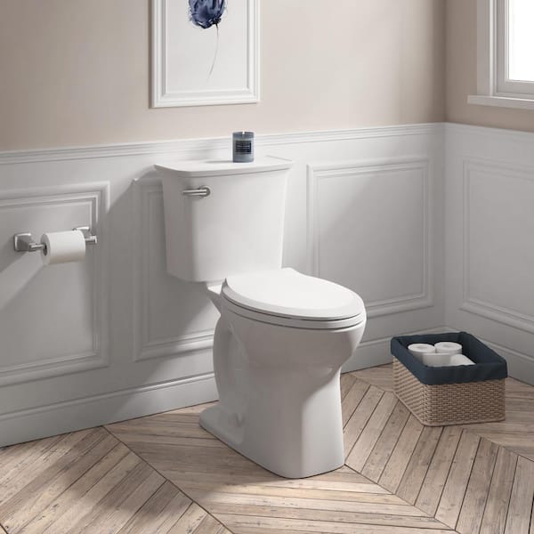 American Standard Cadet Ovation Height 2-piece 1.28 GPF High Efficiency Single Flush Elongated Toilet in White, Seat Included (4-Pack)
