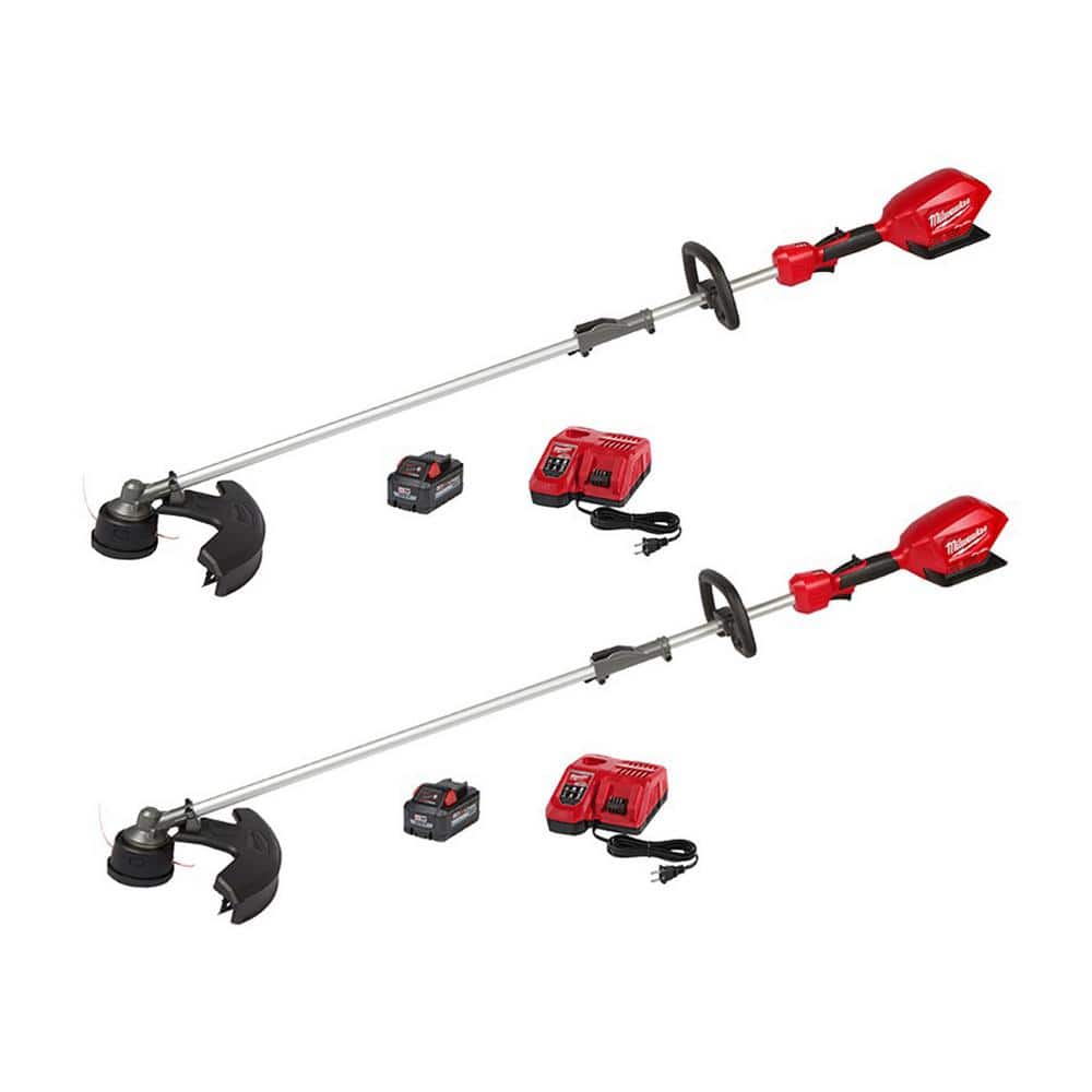Milwaukee M18 FUEL 18V Lithium-Ion Brushless Cordless QUIK-LOK String Trimmer Kit with Two 8.0 Ah Batteries (2-Tool) -  2825-21ST-2-PAK