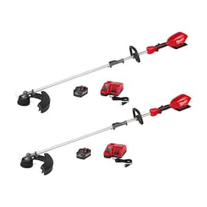 M18 FUEL 18V Lithium-Ion Brushless Cordless QUIK-LOK String Trimmer Kit with Two 8.0 Ah Batteries (2-Tool)