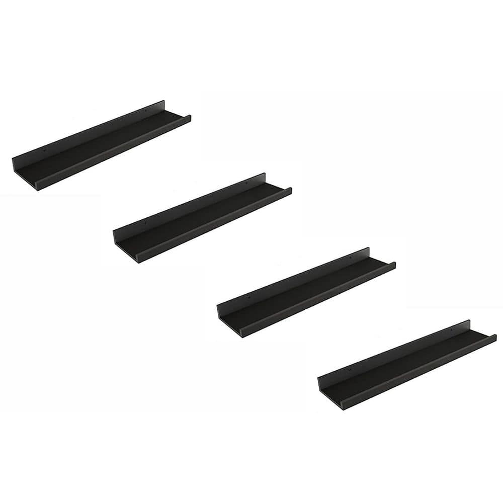 24 in. W x 5 in. D Black Floating Shelves Decorative Wall Shelf