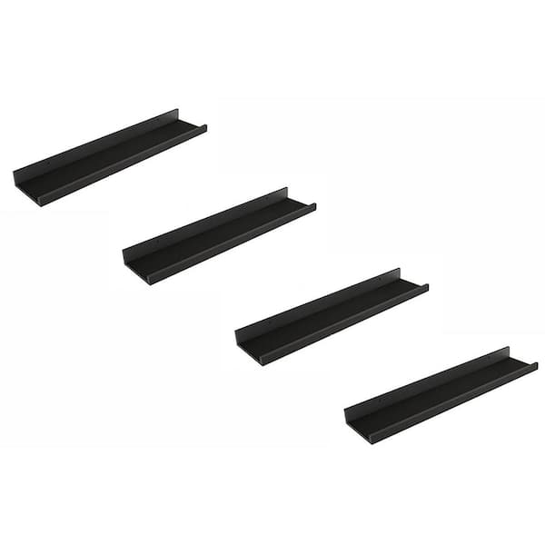 24 in. W x 5 in. D Black Floating Shelves Decorative Wall Shelf