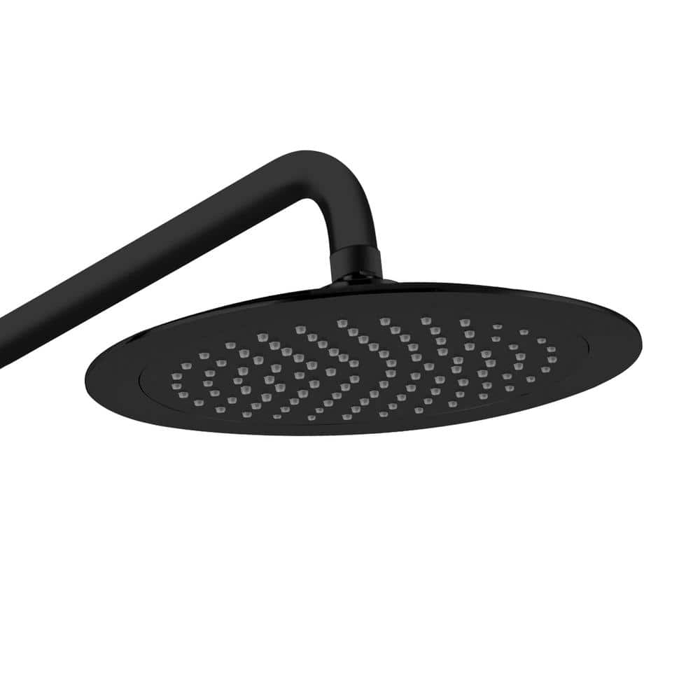Matte Black Multi-Function Shower System with Body Jets