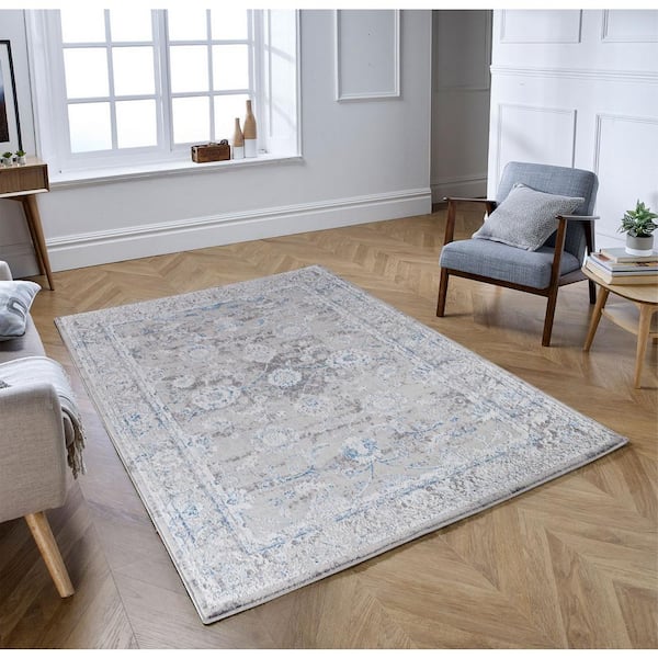 The Sofia Rugs 2x3 Rug, Small Area Rug 2 x 3 Blue Indoor Abstract Area Rug  in the Rugs department at