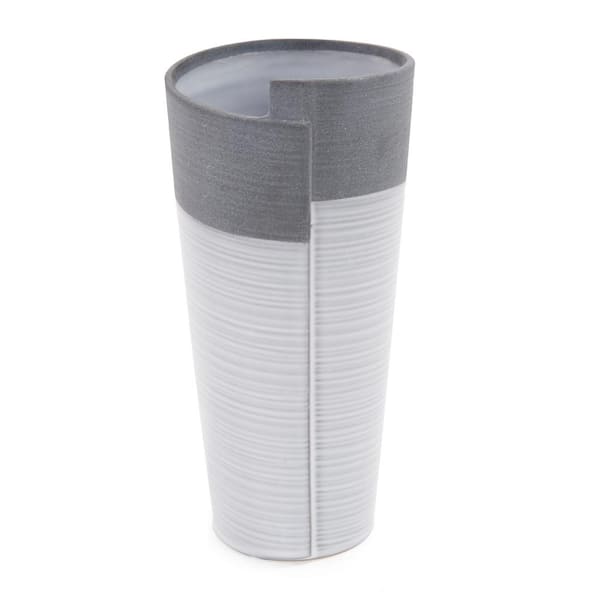 Marley Forrest Rolled Large 2-Tone Gray Vase