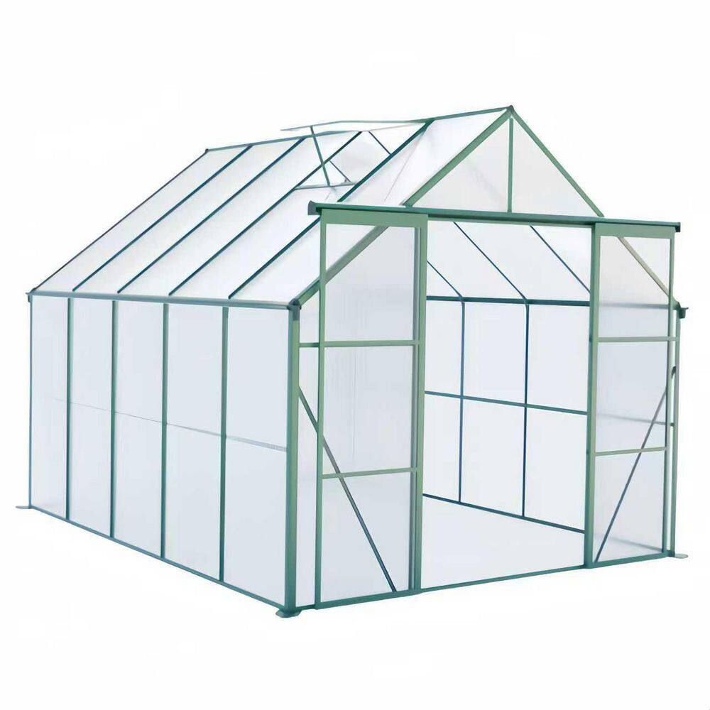 10 ft. D x 6 ft. W Polycarbonate Outdoor Walk-in Greenhouse In Green, with Anchor Aluminum Heavy Duty Frame price history on PriceWatchPro