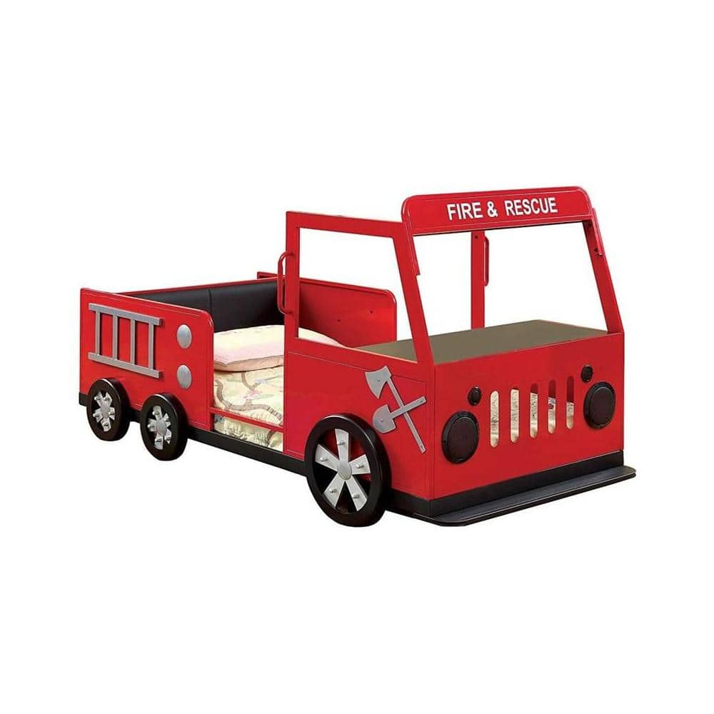 William's Home Furnishing Rescuer Red Twin Bed WI7767-BED - The Home Depot