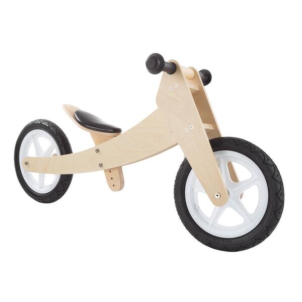 2 in 1 wooden balance bike