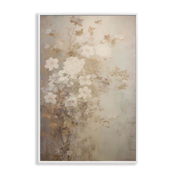 Muted Vintage Florals by LSR Creative Studio White Framed Nature Giclee Art Print 24 in. x 16 in.