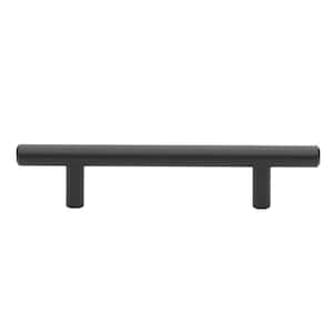 3-3/4 in. Matte Black Solid Cabinet Handle Drawer Bar Pulls (10-Pack)