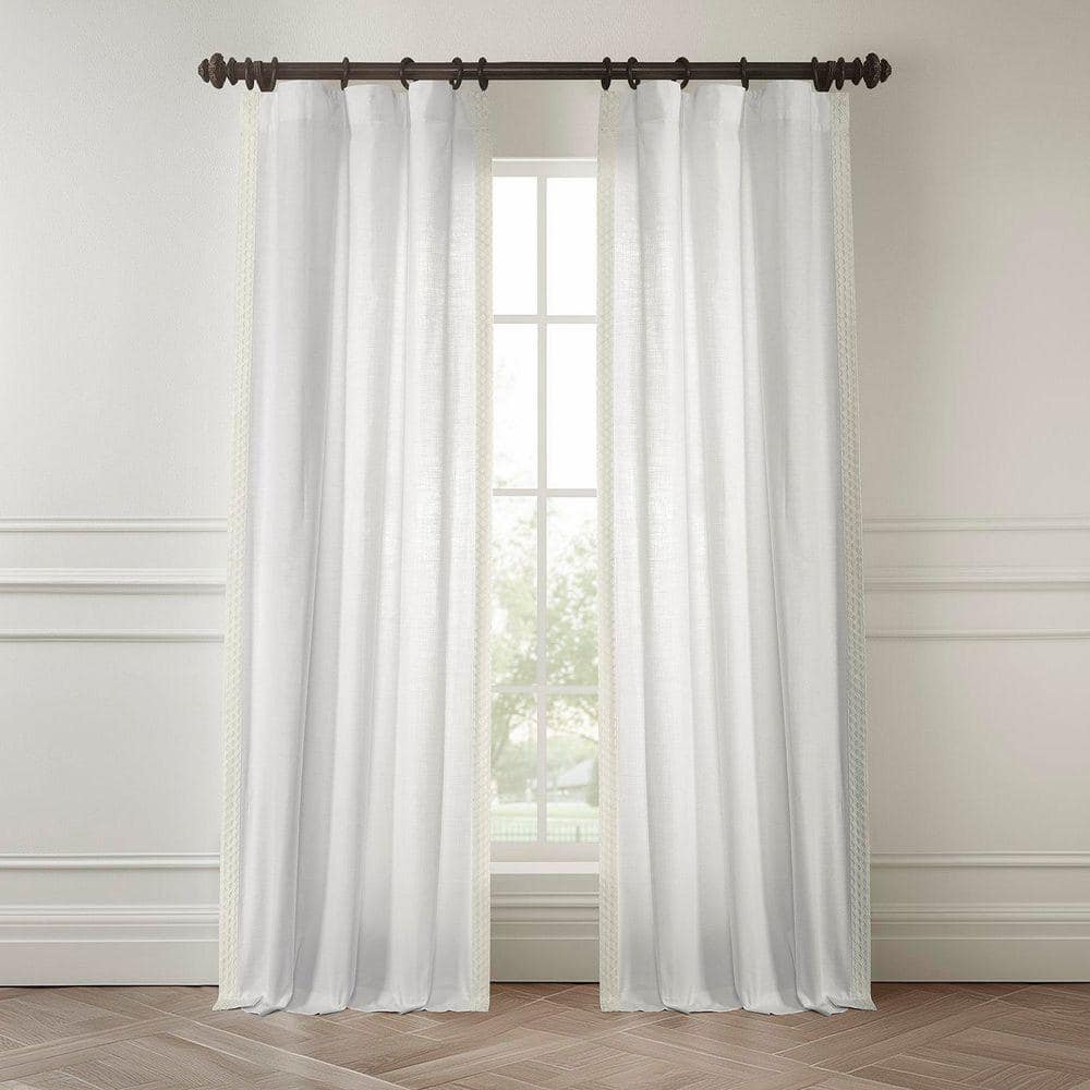 Exclusive Fabrics & Furnishings Scalloped White Bordered Modern