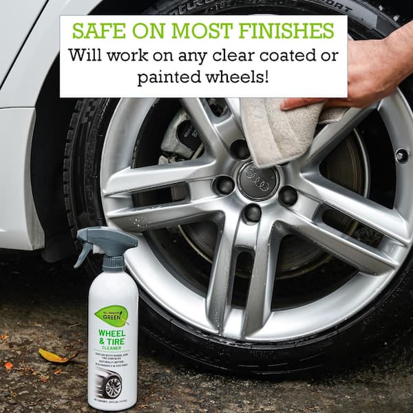 All Mighty Green 24 oz. Automotive Wheel and Tire CLEANER; Eco-Friendly; VOC Free; Non-Toxic; Trigger Spray Bottle(2-Pack)