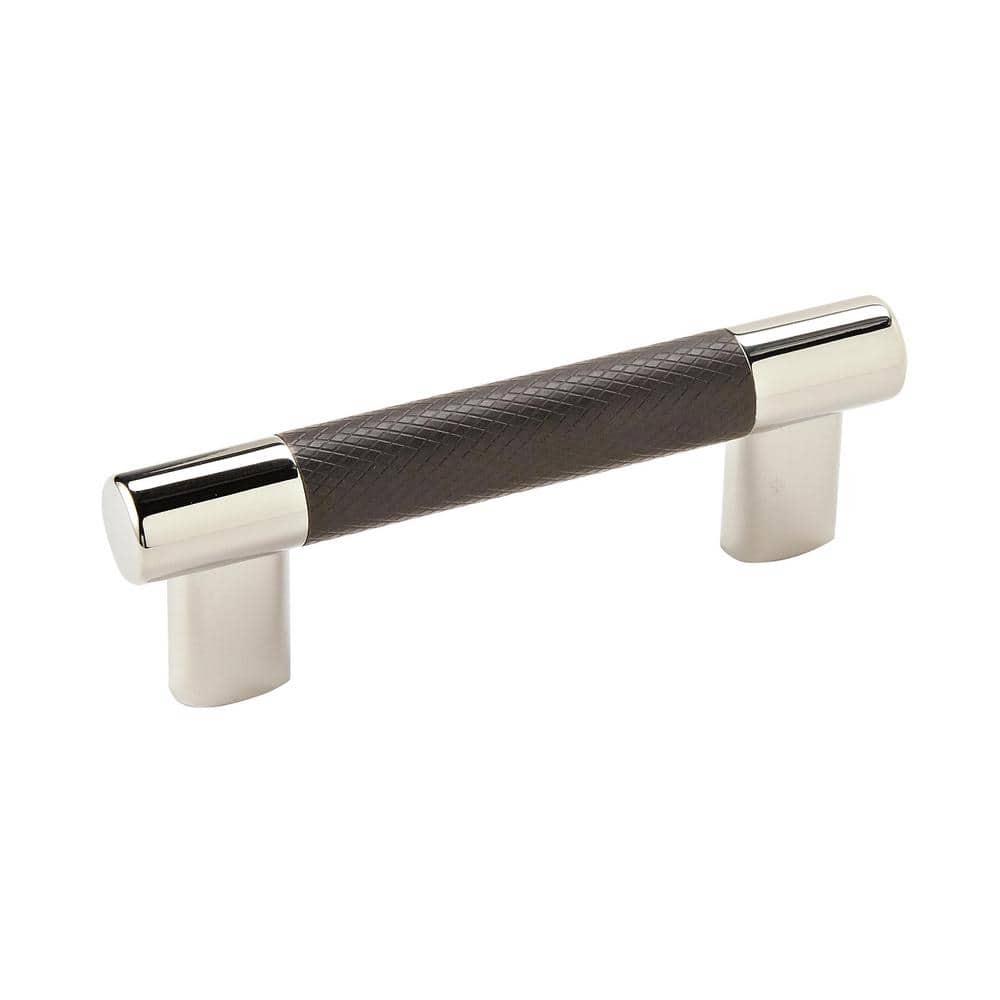 Esquire 3 in. or 3-3/4 in. (76mm or 96mm) Modern Polished Nickel/Black Bron
