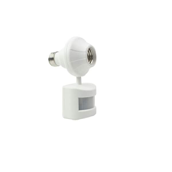 Woods 180 Degree Motion Activated Light Socket Control, White