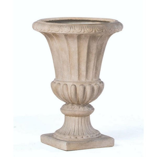 Alfresco Home Indoor Outdoor Large Locanda Urn, 28 in. Tall Tallow