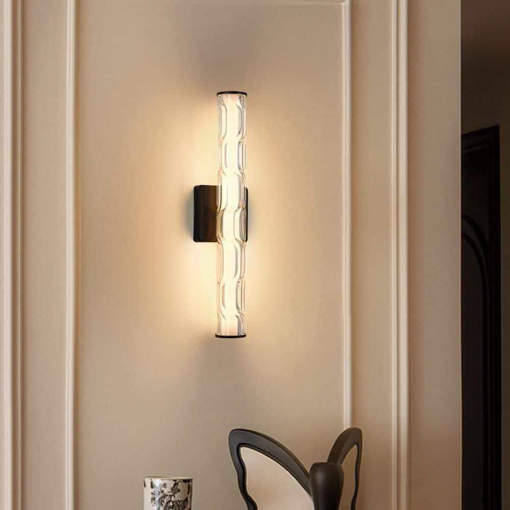 19 in Modern Black Picture Light Sconce 2-Pack with K9 Crystal Shade for Bathroom Living Room Bedroom Hallway Stairs price history on PriceWatchPro
