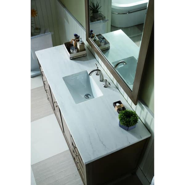 James Martin Vanities Chicago 60 In Single Vanity Whitewashed Walnut With Solid Surface Top Arctic Fall White Basin 305 V60s 3af - 60 Bathroom Vanity Top With Single Sink James Martin Vanities Chicago 60 In Single Vanity Whitewashed Walnut With Solid Surface Top Arctic Fall White Basin 305 V60s 3af - 60 Bathroom Vanity Top With Single Sink