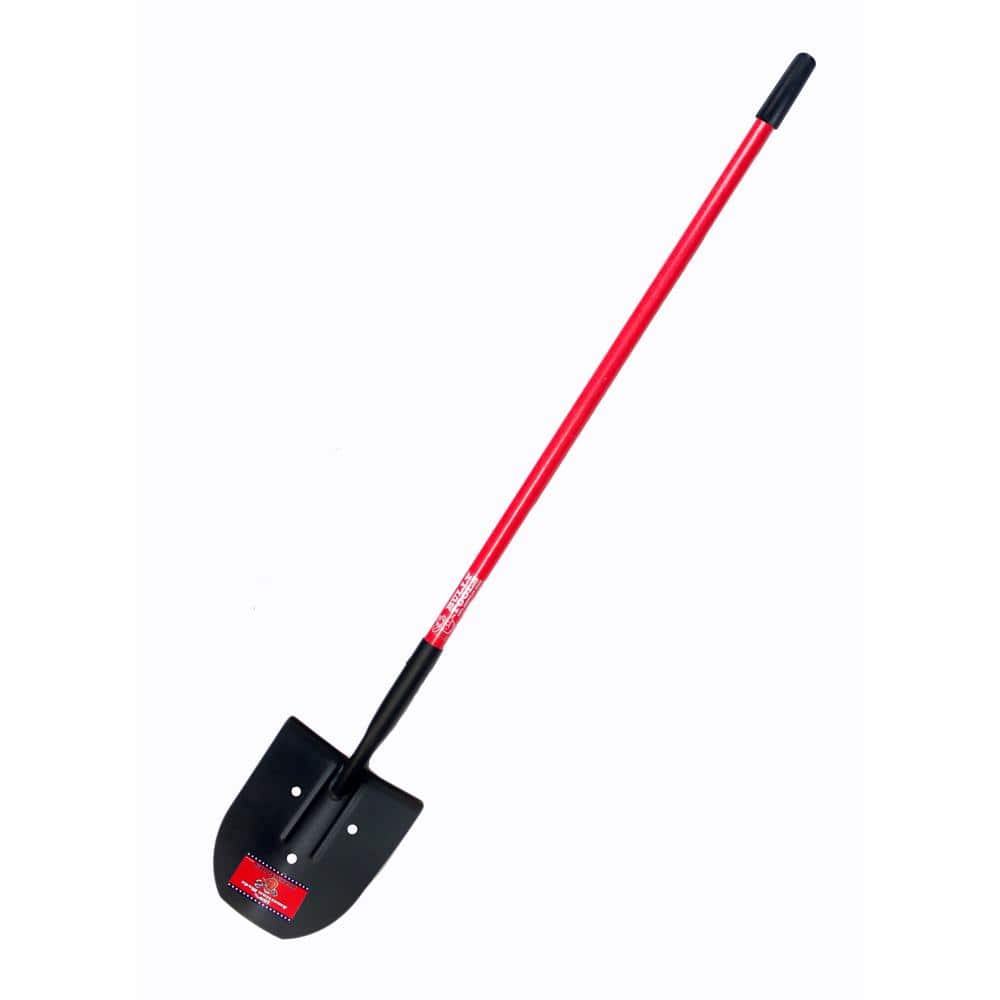 14-Gauge Rice Shovel with Fiberglass Long Handle, 3-Drain Holes