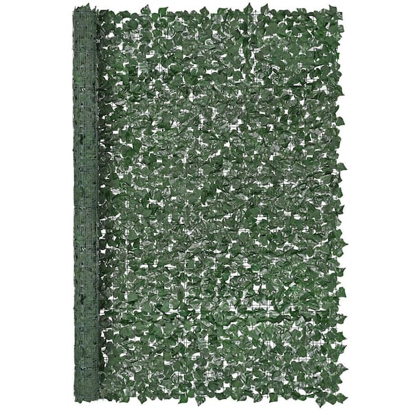 Ivy Privacy Fence 96 in. x 72 in. Artificial Green Wall Screen Faux Hedges Vine Leaf Decoration for Outdoor Plastic