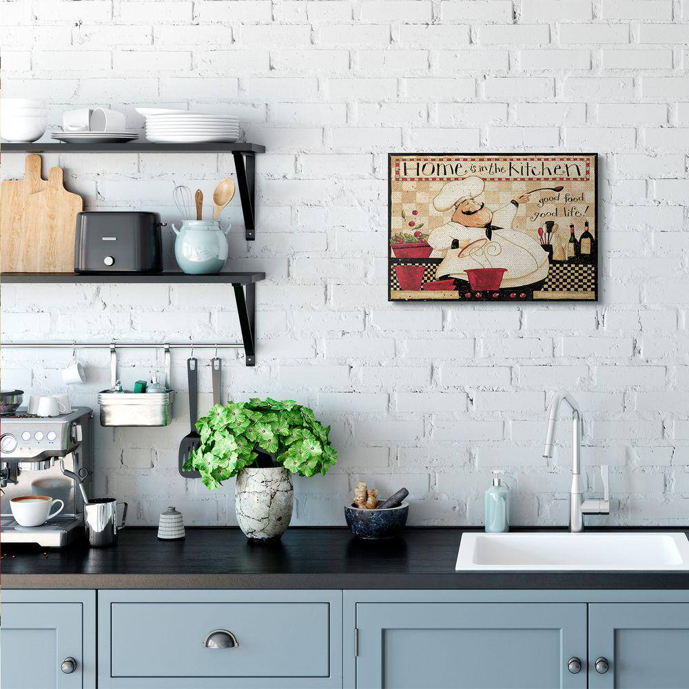 Vintage Chef Canvas Wall Art with Kitchen Quote