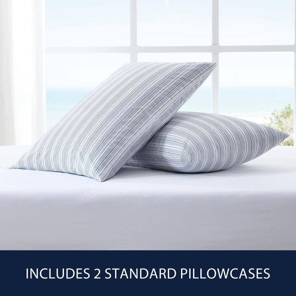 Gray Cotton Percale Standard Pillowcase Set