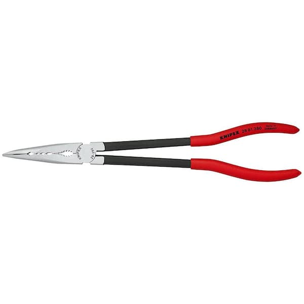 KNIPEX - 11 in. Extra Log Reach Angled Long Nose Pliers