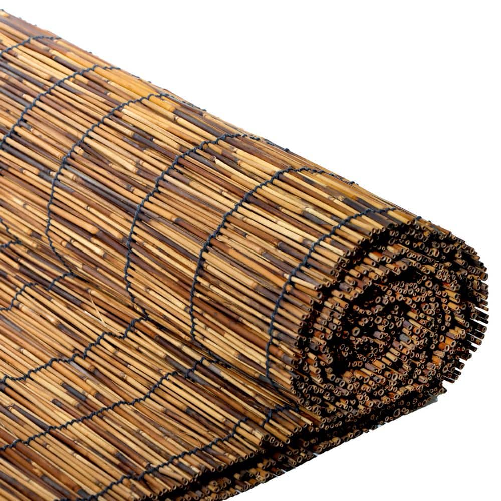 16.4 ft x 4 ft Brown Bamboo Reed Privacy Screen Fence