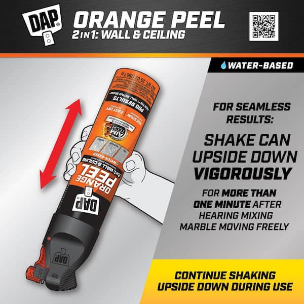 Spray Texture 25 oz. Orange Peel Water Based 2 in.1 Wall and Ceiling White Texture Spray with Aim Tech Nozzle