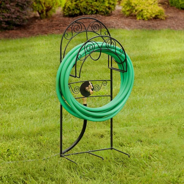 Liberty Garden 125 ft. Black Free Standing Hose Stand
