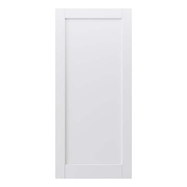 EH PUERTA 36 in. x 96 in. White 1-Panel Blank Solid Core Composite MDF Wood Primed Interior Door Slab for Pocket Door