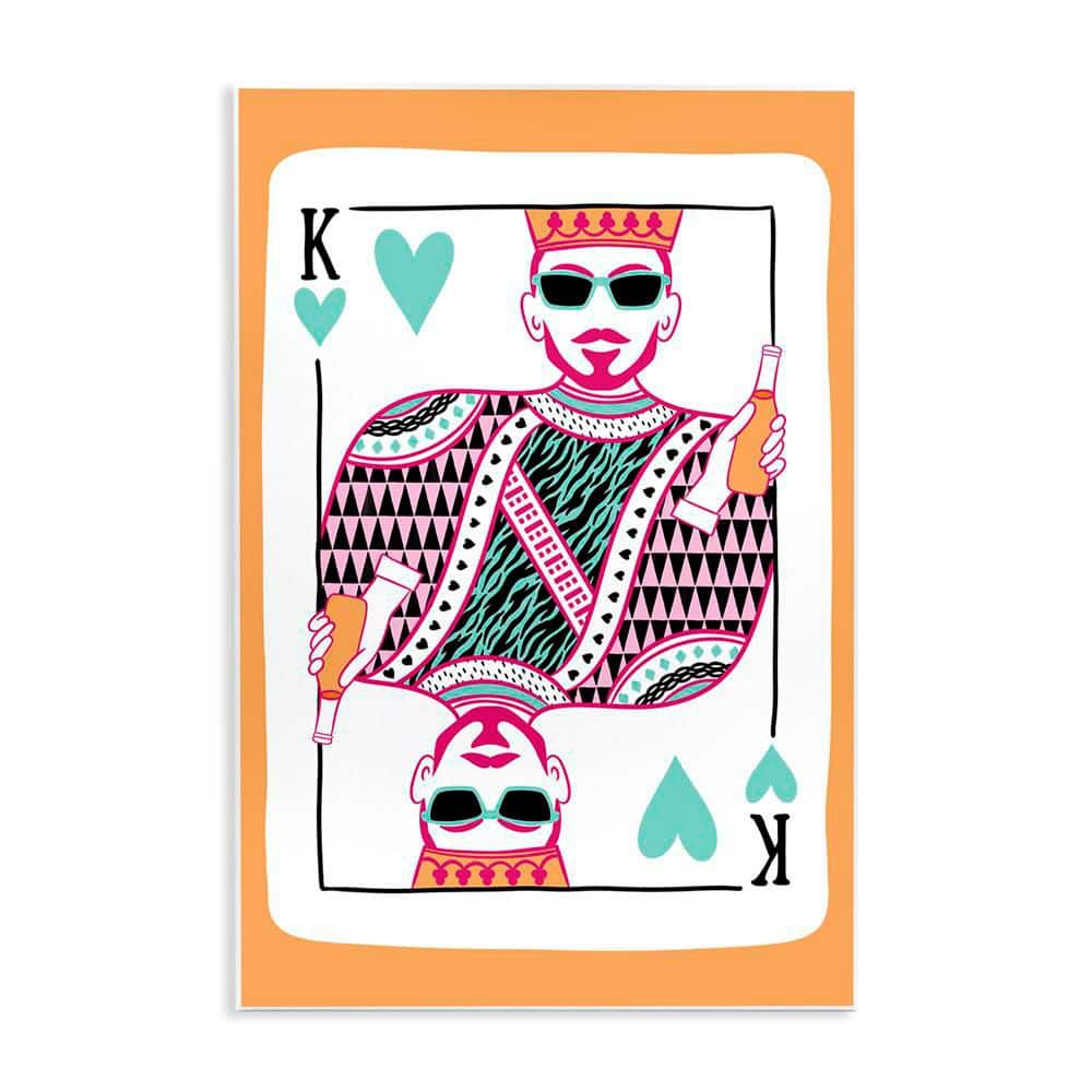 King of Hearts and Drink by JJ Design House LLC Unframed People Graphic Art Print 15 in. x 10 in. price history on PriceWatchPro