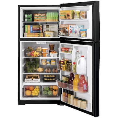 21.9 cu. ft. Top Freezer Refrigerator in Black