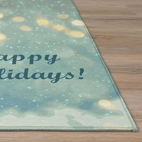 Eleanor Ivory 5 ft. x 7 ft. 6 in. Geometric Indoor/Outdoor Washable Area Rug