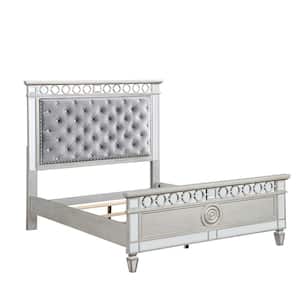 Gray Wood Frame Twin Panel Bed