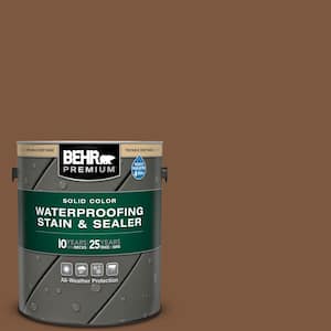 1 gal. #SC-110 Chestnut Solid Color Waterproofing Exterior Wood Stain and Sealer